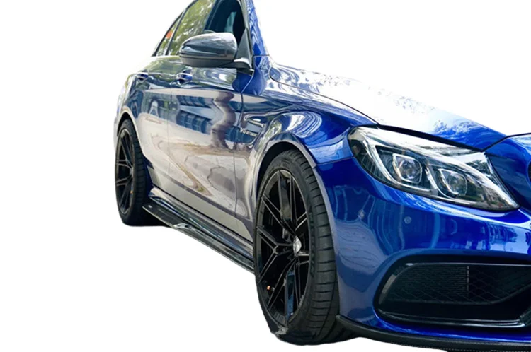 PSM Estilo Body Kit para Mercedes Benz Classe C, Fibra De Carbono, Fibra, Saia Lateral, Painel De Extensão, Lábio, W205, 2015-2021