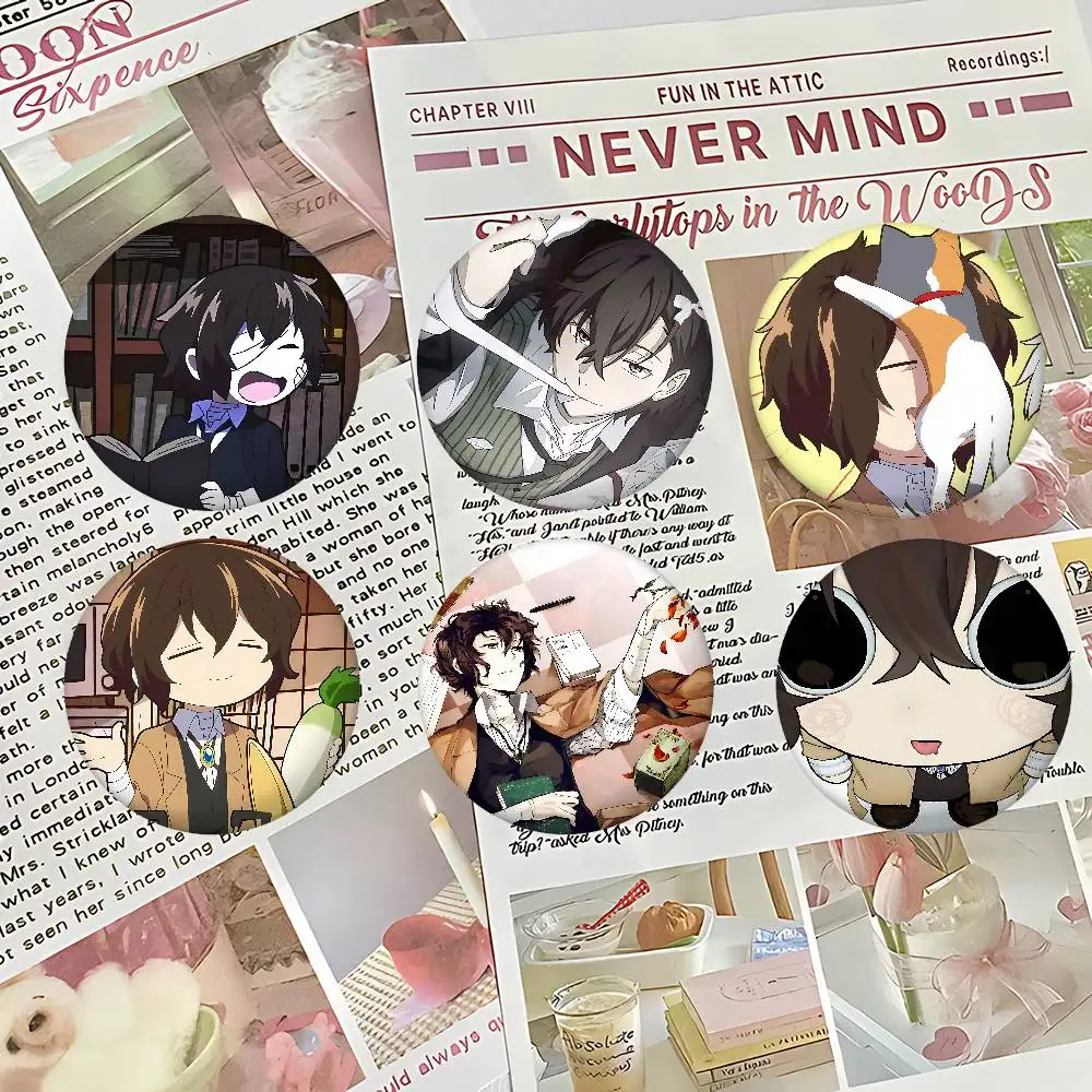 Anime D-dazai Osamu Cover Brooches Funny Meme Badge Fashion Jewelry Gifts