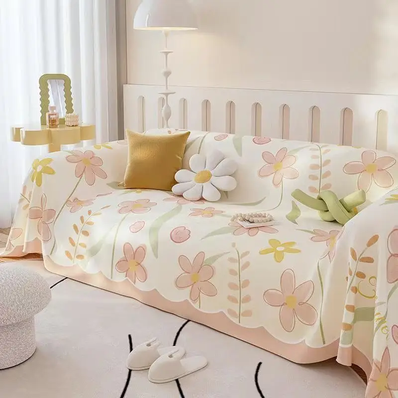 One Piece Sofa Cover Full Cover Dust Proof Slipcover Non Slip Full Wrap Sofa Pad Four Seasons Universal Cat Scratch Resistant