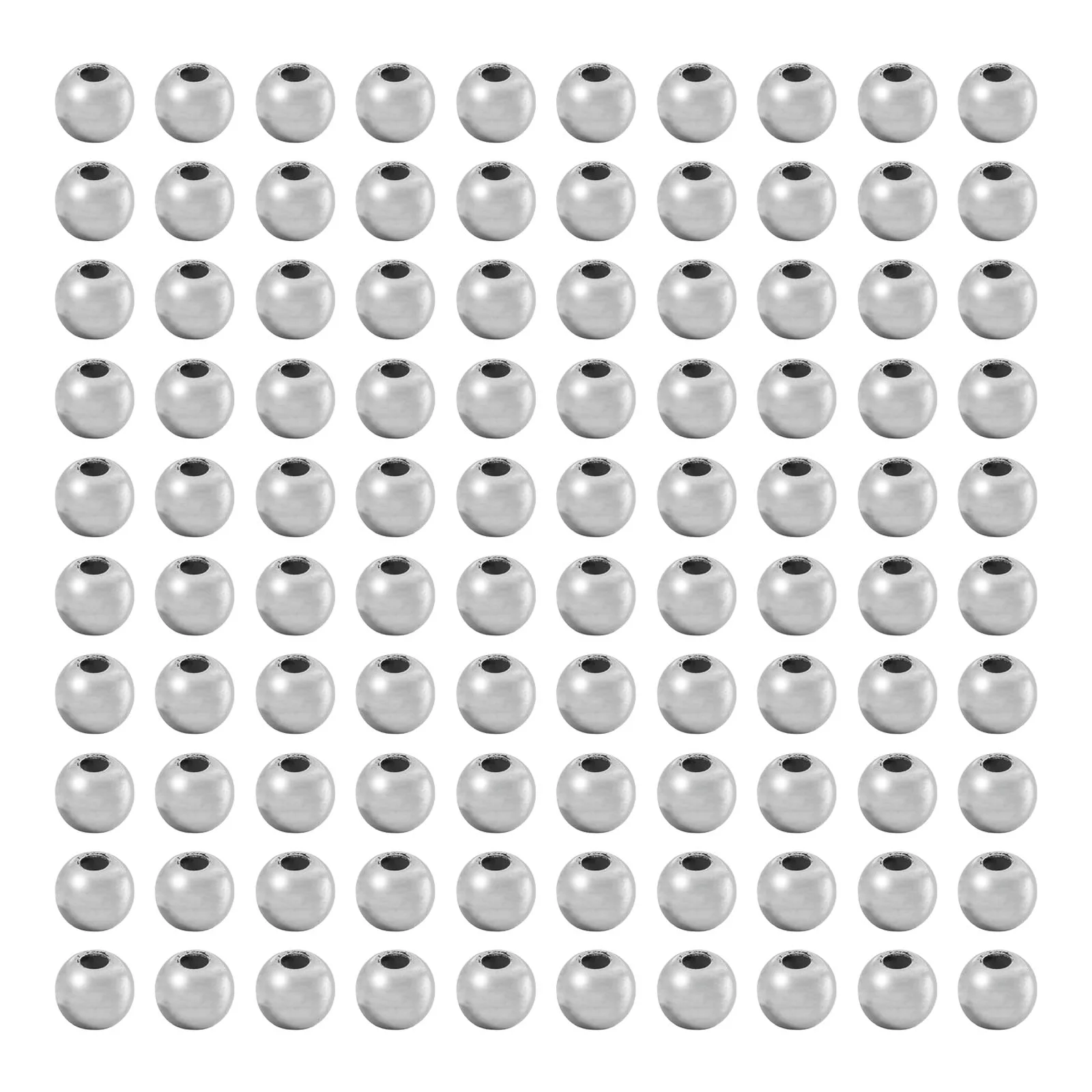 Plastic Beads Gold Silver Finish For Fly Tying 3 4 5 Millimeter Sizes 100pcs Per Set For Weighted Fly Pattern Building - view 4
