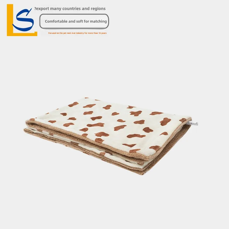 

Winter Pet Blanket Warm Dog Blanket Cat Blanket Thickened Dog Quilt Cat Quilt Winter Cat Cushion Dog Cushion