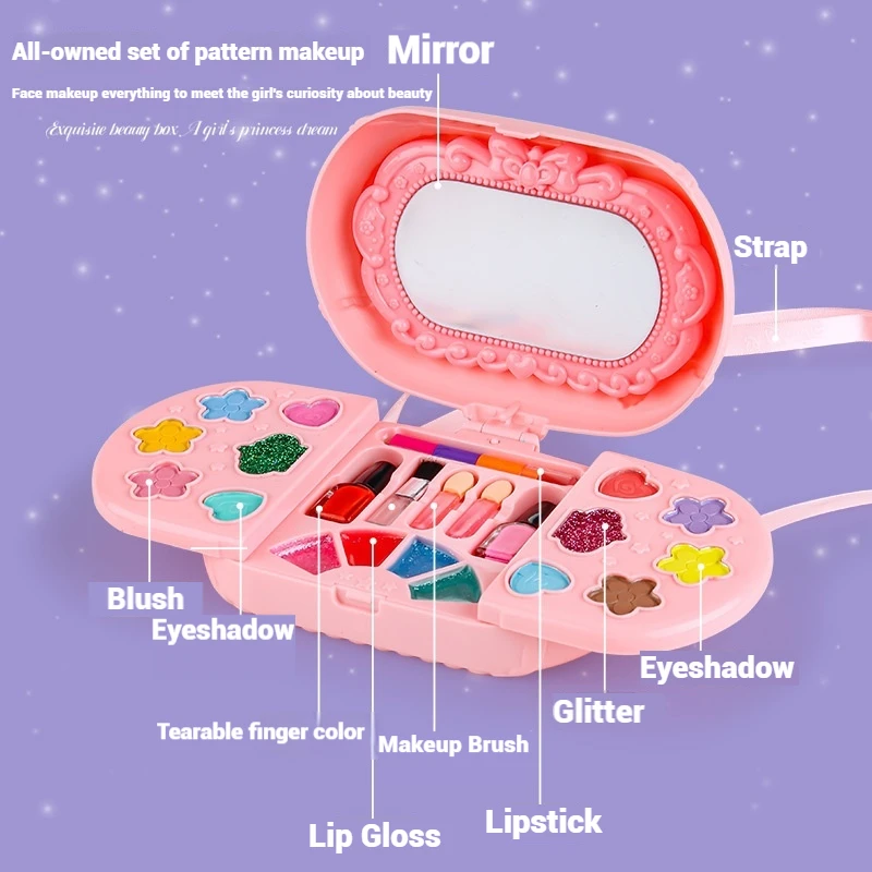 Kids Makeup Set Makeup Toy Camera Girl'S Toys Makeup Box Princess Children'S Birthday Christmas New Year Gift