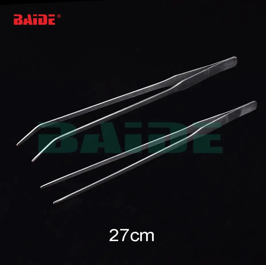 Stainless Steel Aquatic Plant 27CM Curved Long Straight Curve Tweezers for Tank Aquarium Plant Shrimp Reef Tank 400pcs/lot