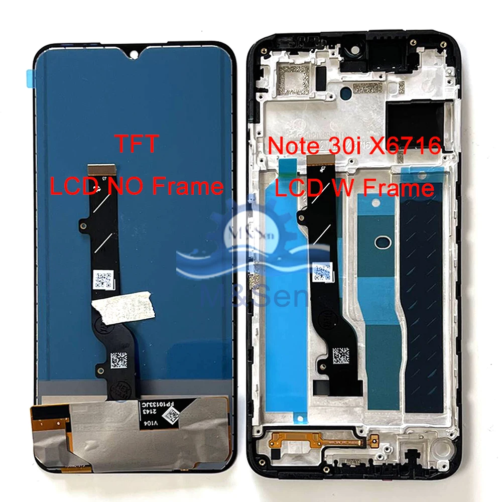 6.78\'\' For Infinix Note 30 4G X6833B X6716B LCD Display Screen Touch Digitizer For Infinix Note 30i X6716 Note 30 5G X6711 Frame