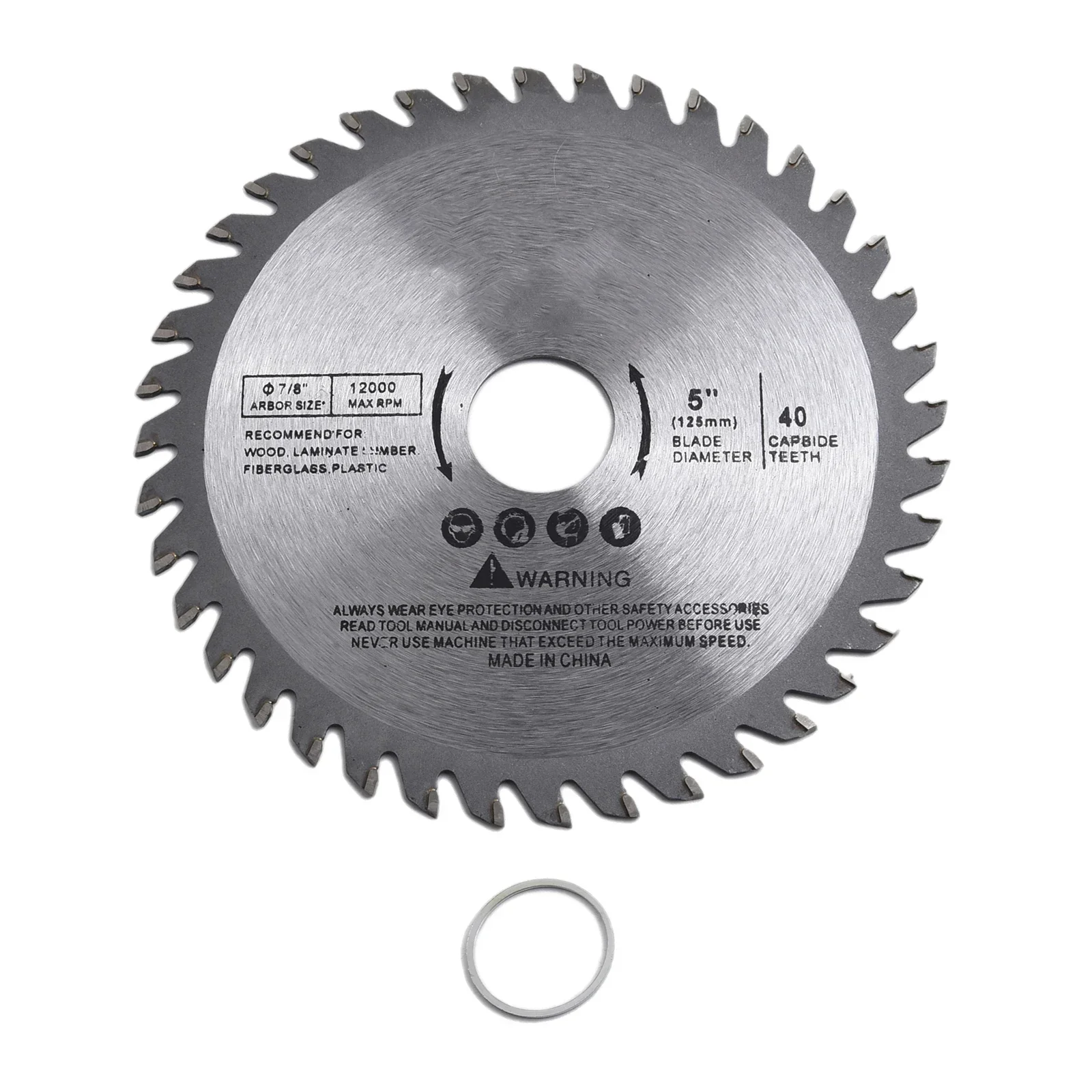 ~5Inch Table Cutting Disc 40 Teeth ~Circular Saw Blade For Wood Plastic ~Metal Carbide Saw Blade ~Rotating Cutting Tools