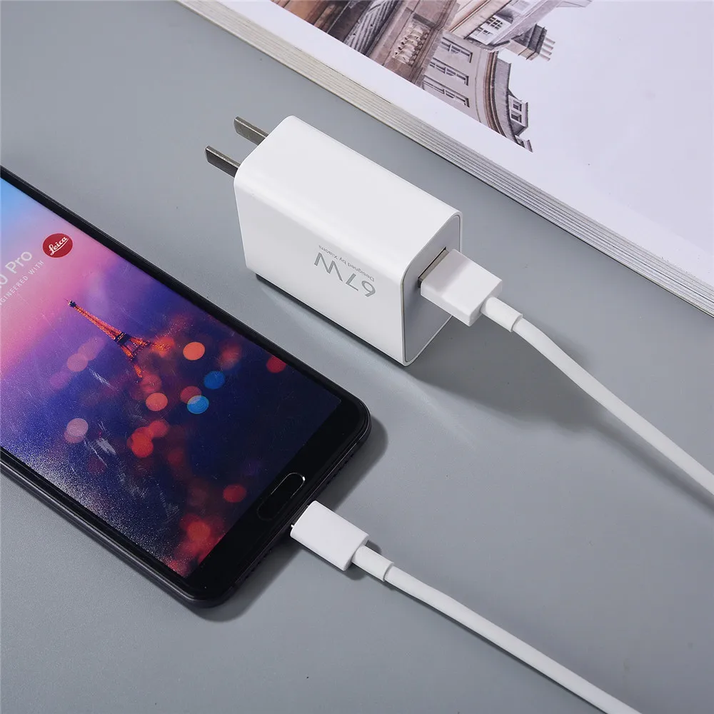 Xiaomi Mijia 67W Turbo Fast Charger EU/US Plug 6A 1/1.5/2M Type C Cable For Mi 12 13 14 Ultra Redmi K40S K50 Note 11 Pro