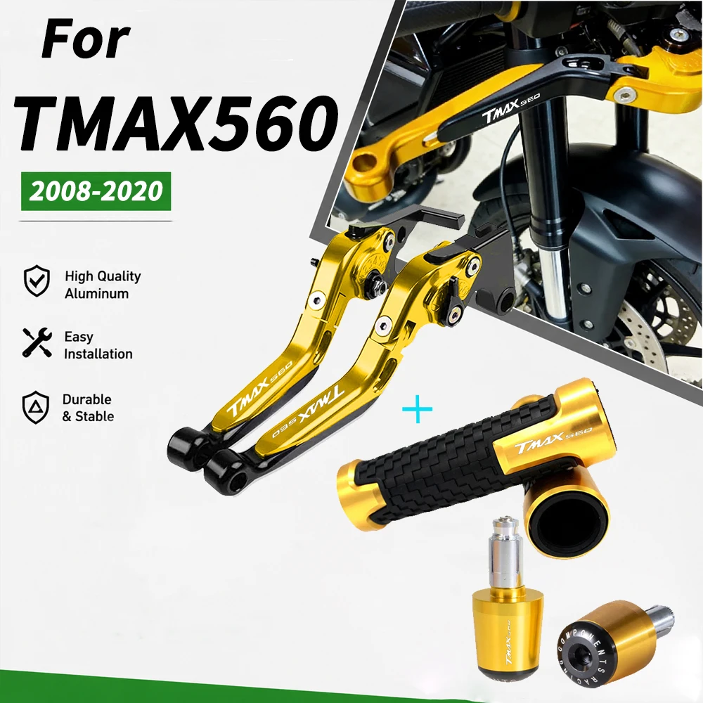 For TMAX 500/530/560 2008 2009 2010 2011 2012 2013 2014 2015 2016 2017 2018 2019 2020 Moto Brake Clutch Levers Handlebar Grips