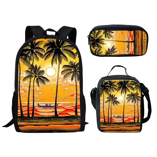 

Hawaii Island Scenery Backpack, Student School Backpacks, Laptop Backpack, Lunch Box, Pencil Case, 3D Print, Harajuku Popular,