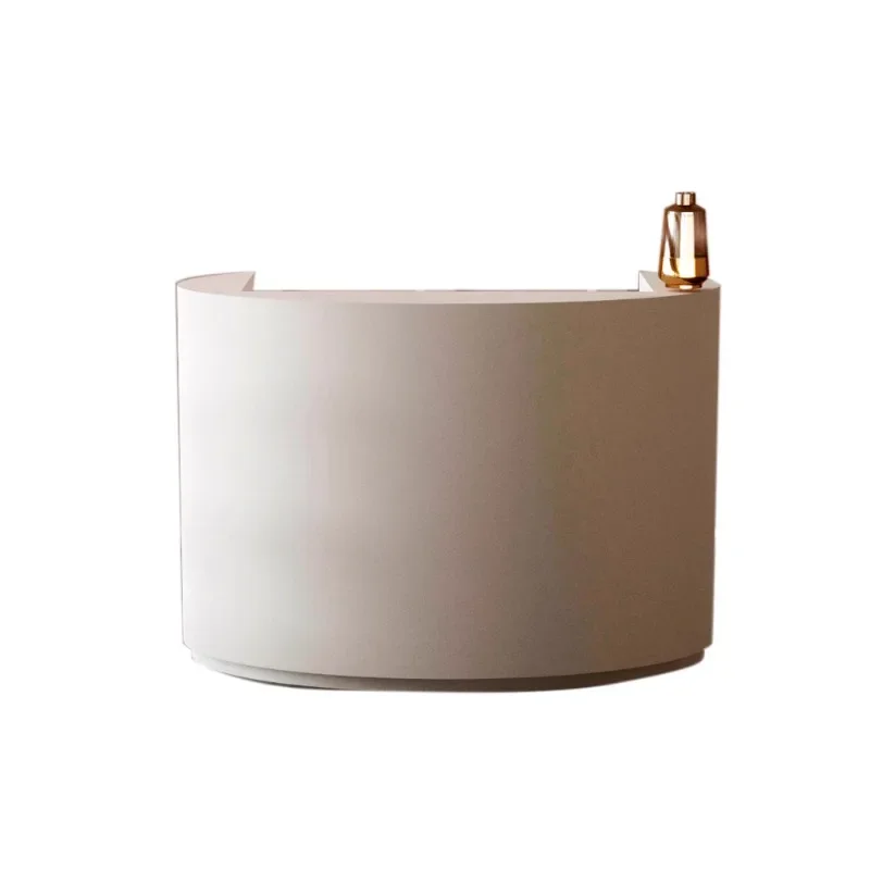 

exhibition hall service reception desk Simple paint clothing store front desk Welcome bar