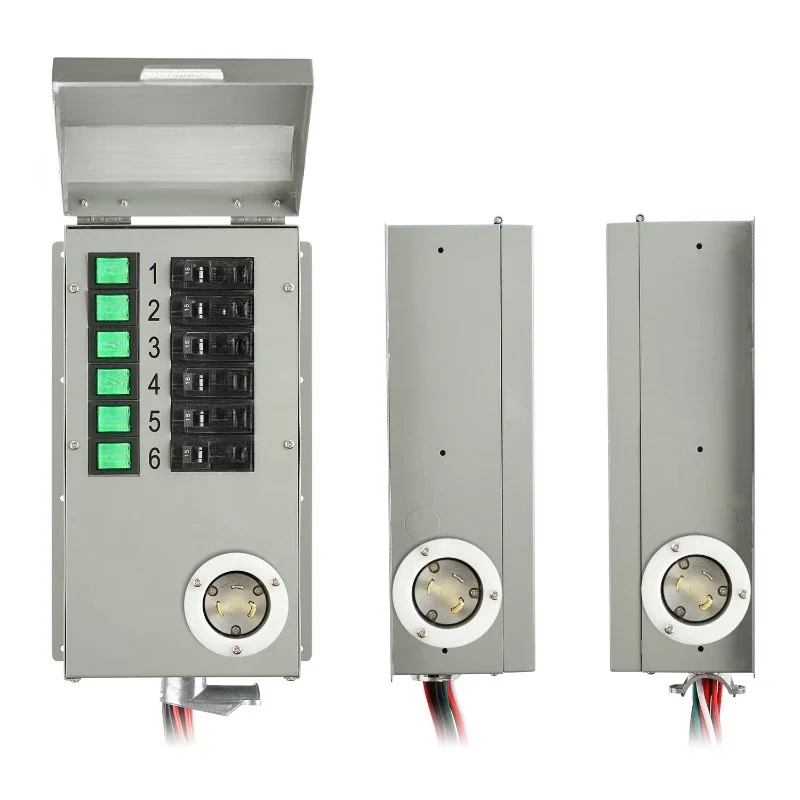 

HOME.Transfer Switch 6 Circuits 120V 30A Non-Automatic Power Transfer Kit