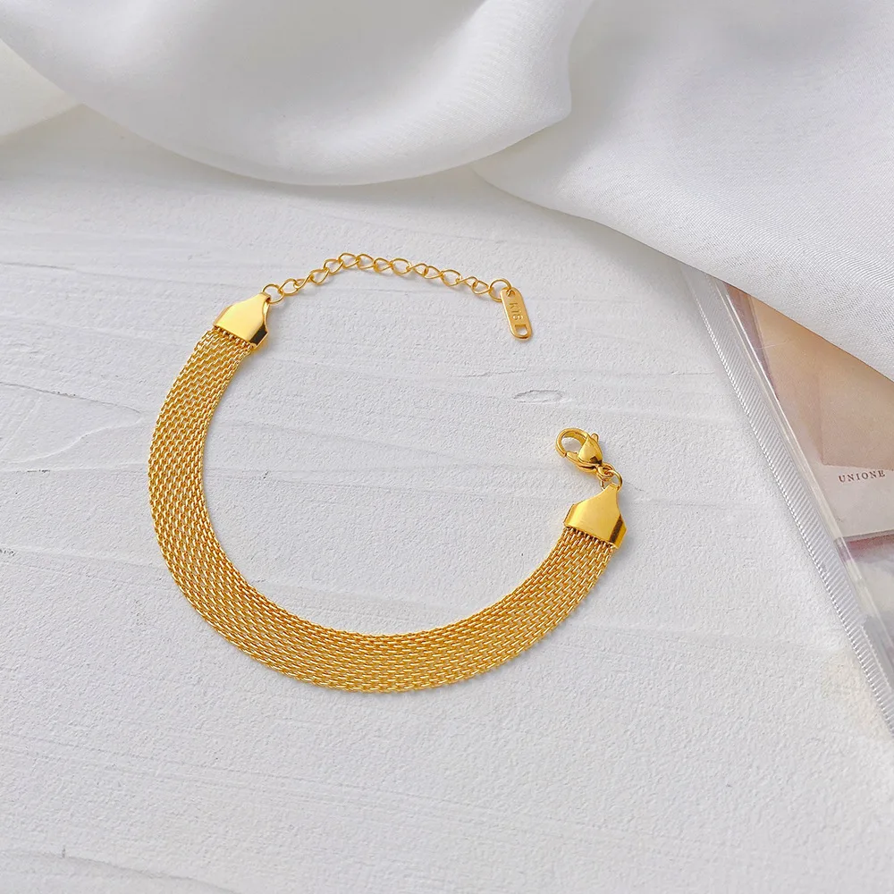 Acciaio inossidabile 316L New Fashion Fine Jewelry 8MM larghezza Reseau Charm Snake Bone Chain Choker collane bracciali per donna uomo