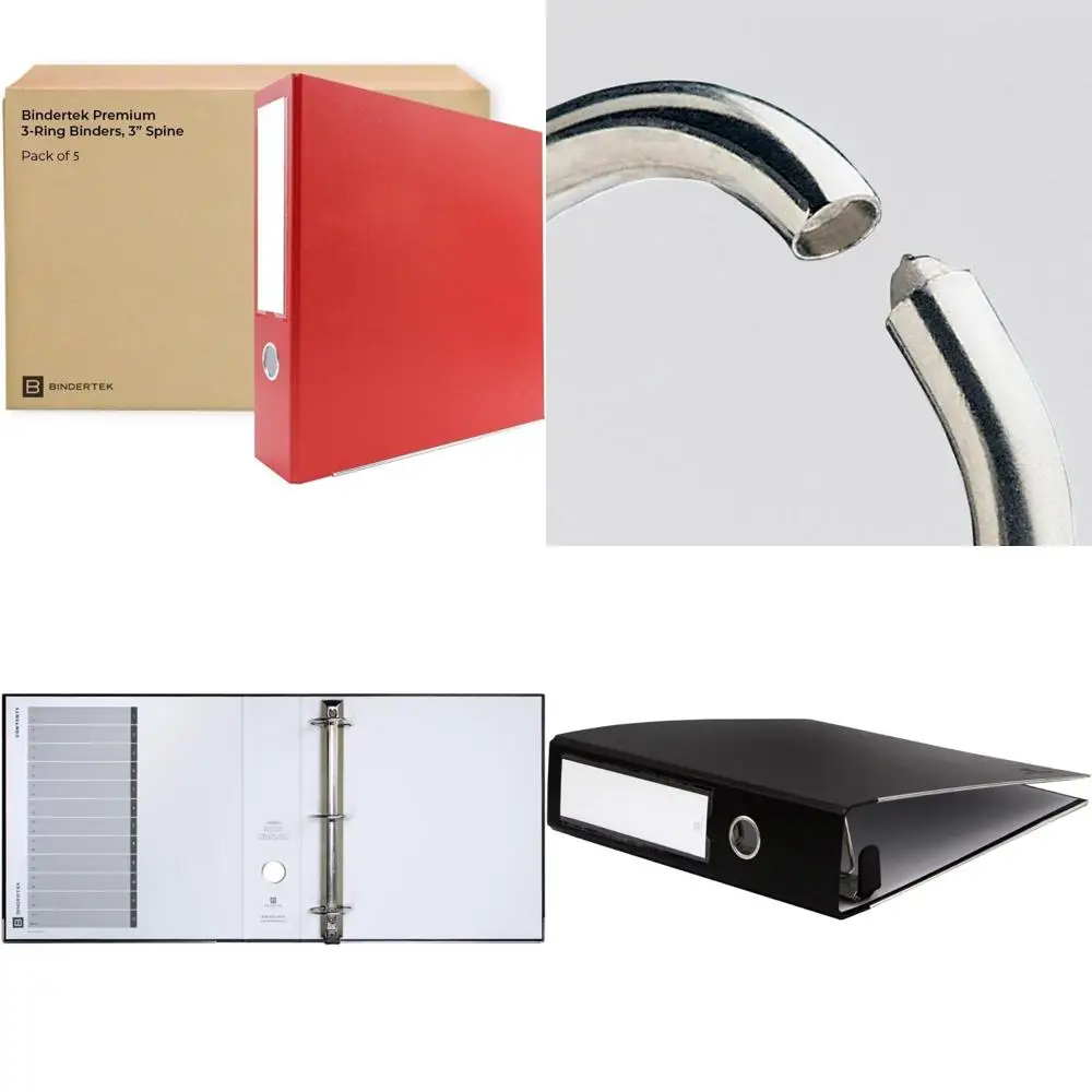 

Папки премиум-класса с 3 кольцами, упаковка из 5 шт., красные, 3 позвоночника, вместимость 525 листов, двойные D-образные кольца, льняные текстурированные покрытия, стальные усиленные чехлы, он