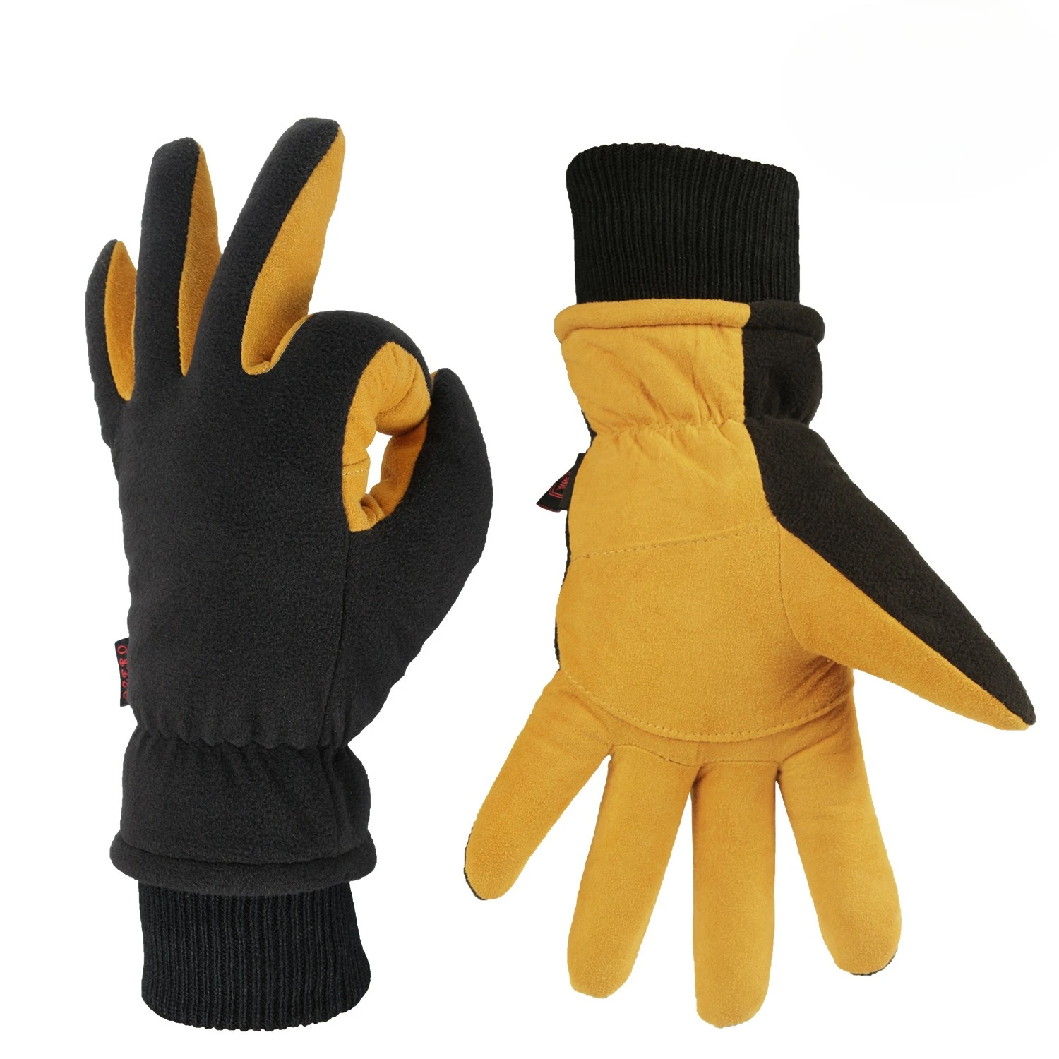 Suede Fleece Gloves for Women Men Warm Winter Outdoor Cycling Gloves Durable Riding Work Gloves