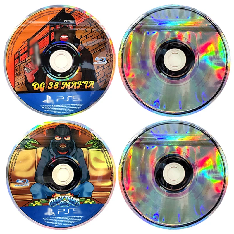 100 unids/pack bolsa autosellante bolsa de embalaje de disco de juego 120mm