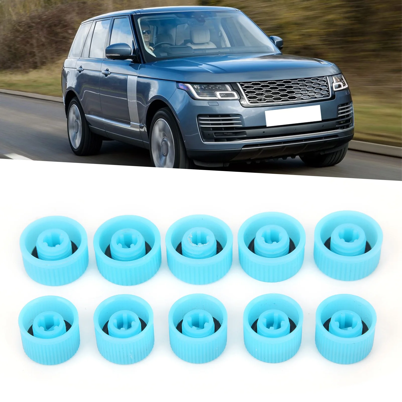10Pcs A/C Refrigerant Port Cap With Seal Ring High/Low Side Air Conditioning Service Dust Cover