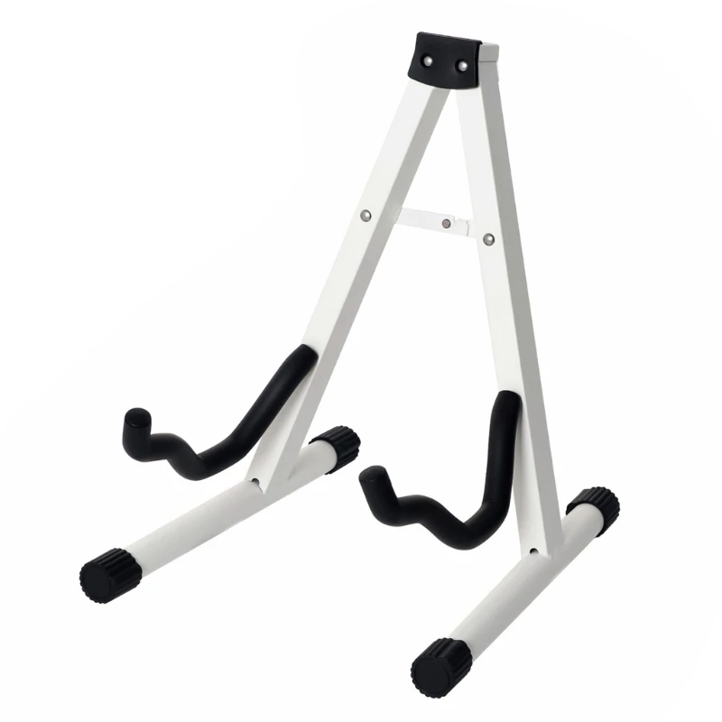 YD61 Universals Folding Acoustic Guitar Stand Adjustable Metal Floor Guitar Holder Portable A-Frame Musical Instrument Stand