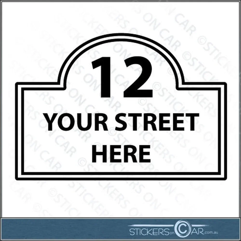 3 X LARGE WHEELIE BIN CUSTOMIZED STICKER House Number & Street Name Address Decal