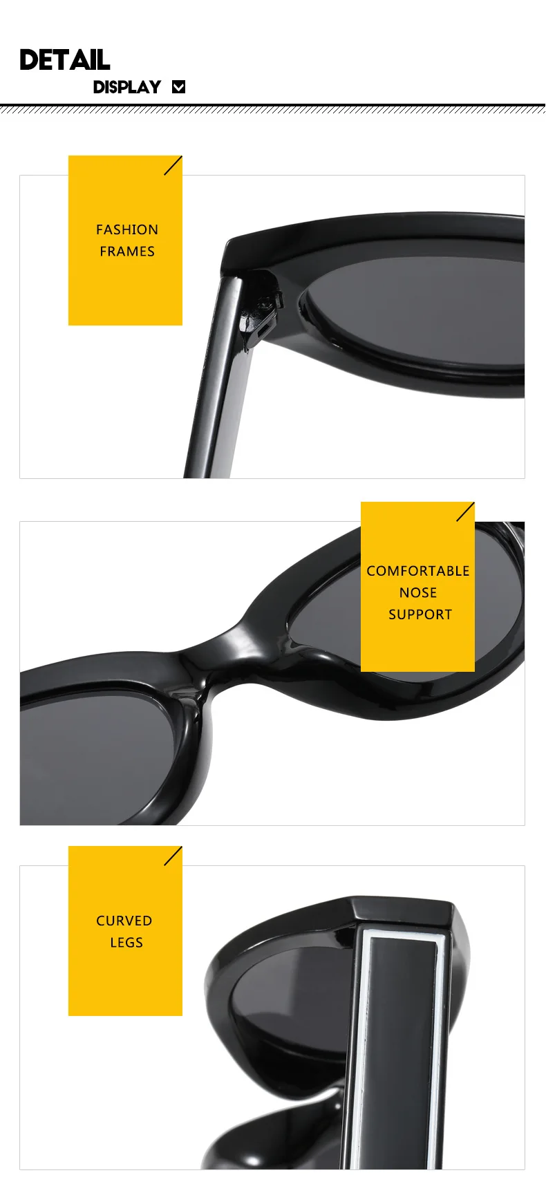 Mode Einzigartige Unregelmäßige Hip Hop Sonnenbrille Y2k Frauen Männer Retro Brille Damen Strand Sonnenbrillen Outdoor Sport mit Metall Scharnier – Detail 17