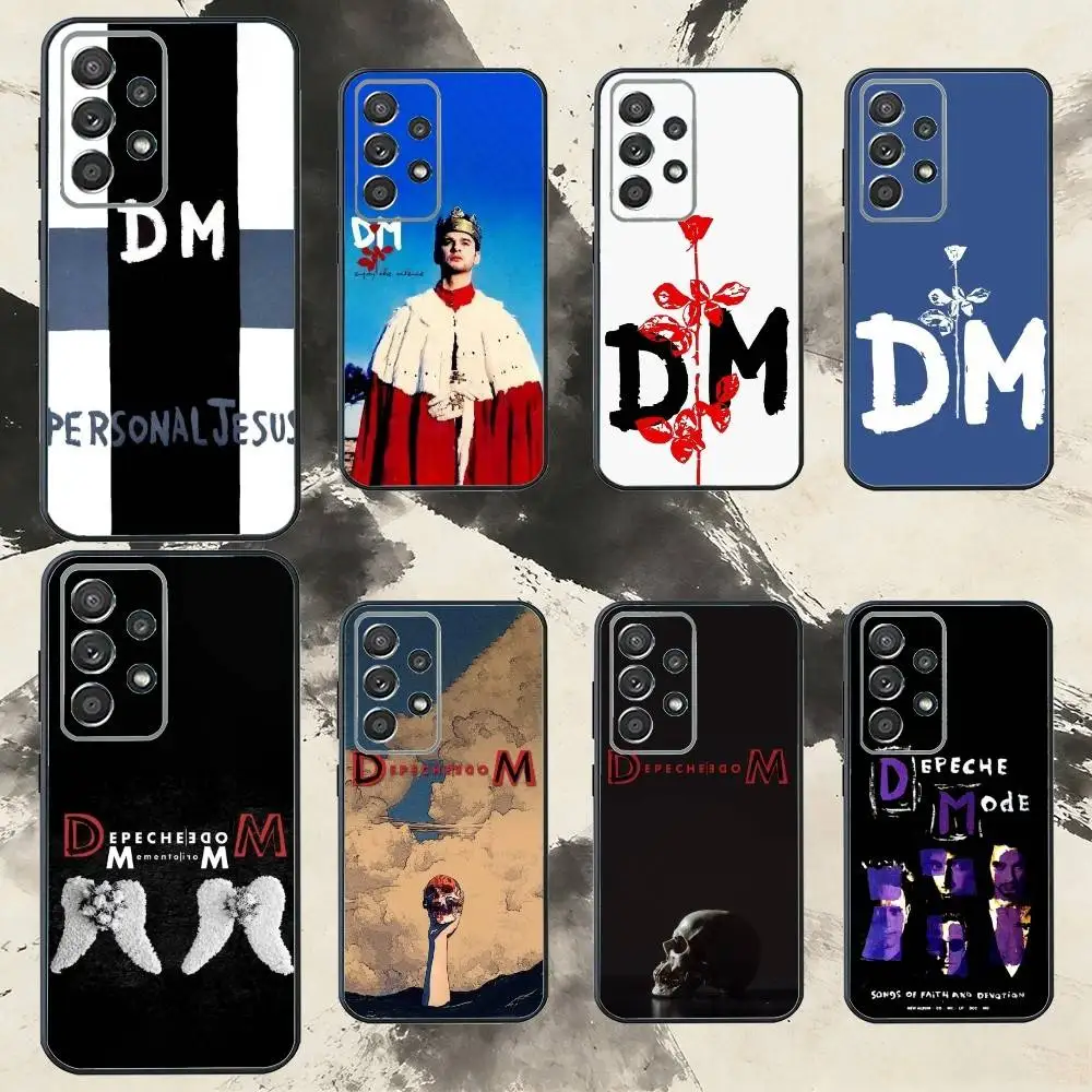 

B-Band D-Depeche M-MODE Phone Case For Samsung S25,S24,S21,S22,S23,S30,Ultra,S20,Plus,Fe,Note,10,9,5G Black Cover