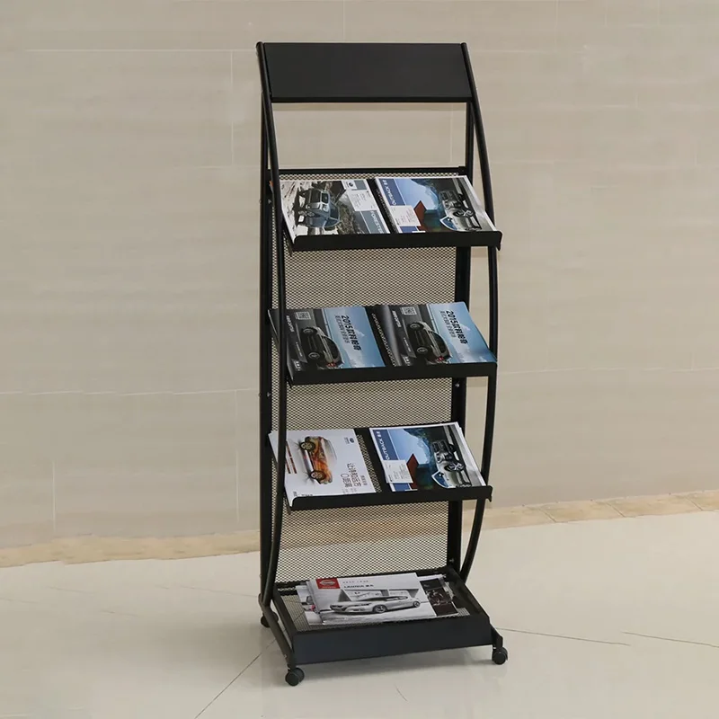 

Multi-layer Foldable Portable Acrylic Magazine Literature Rack Book Brochure Holder Catalog Shelf For Displaying