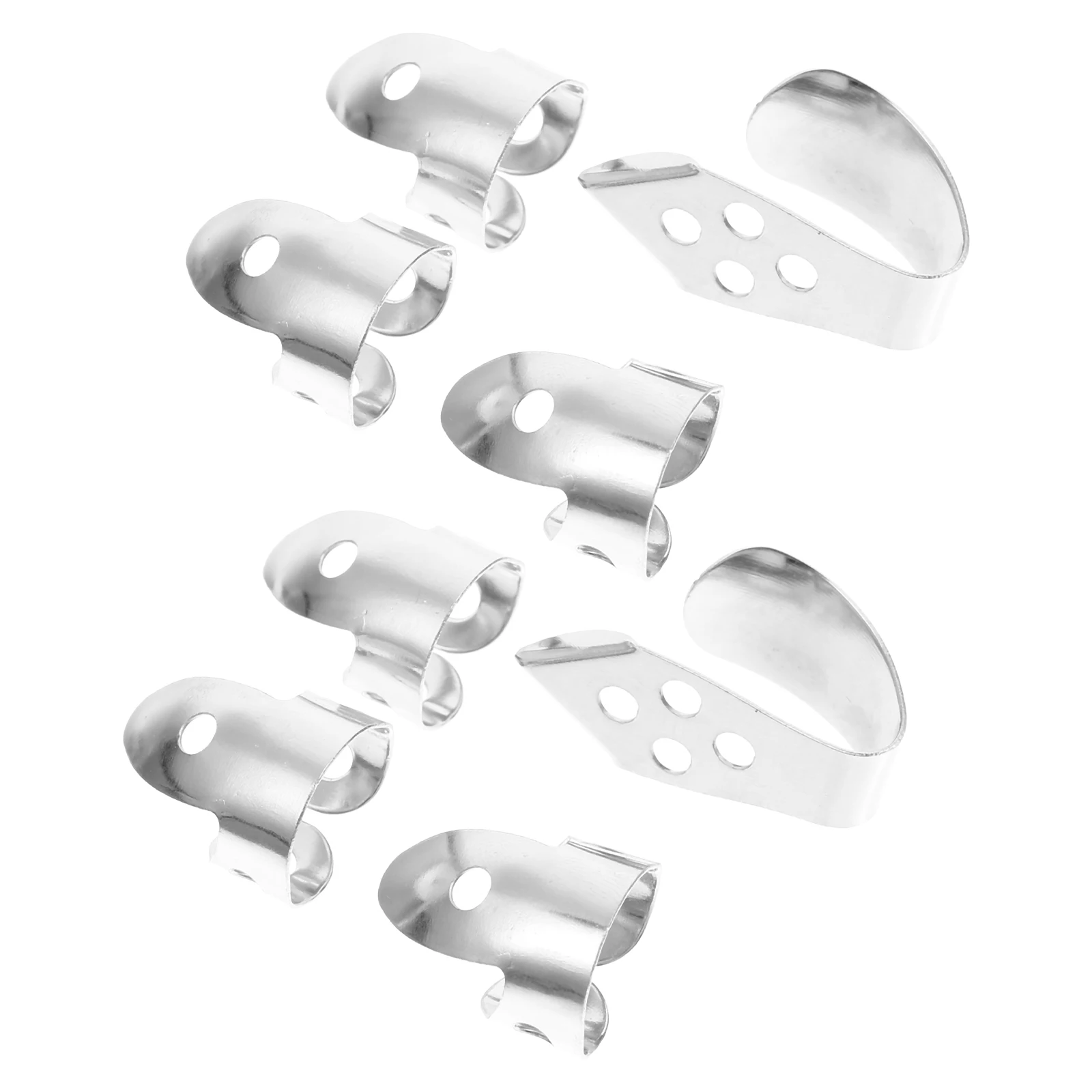 

2Sets Metal Guitar Finger Picks Set Comfortable Wear Protection for Fingers Nails Guitars Banjos Ukulele Thumb and Finger Pick