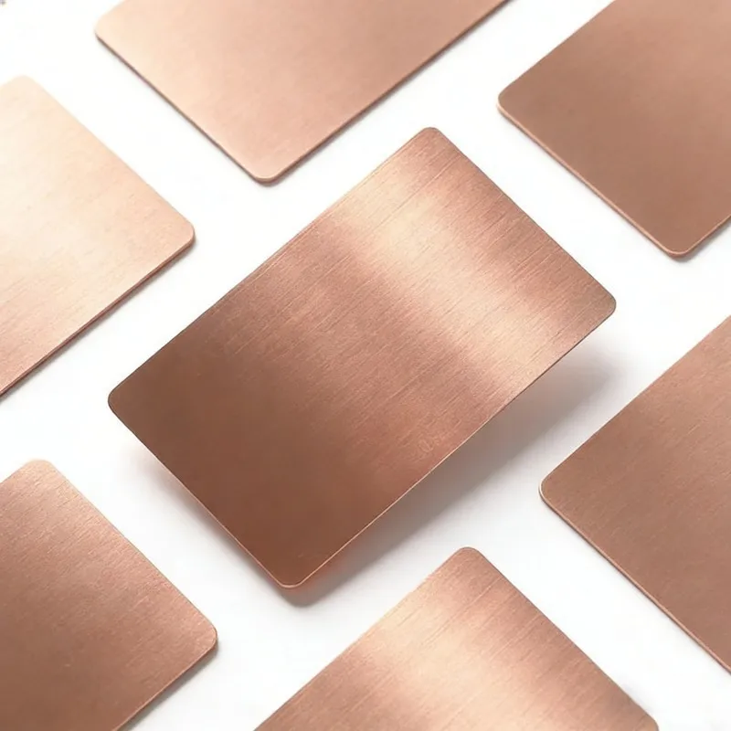 

56pcs Rose Gold Anti Deformation Brand Promotion Aluminum Card Hard Alloy Plate Enterprise Sheet for Corporate Image Publicity