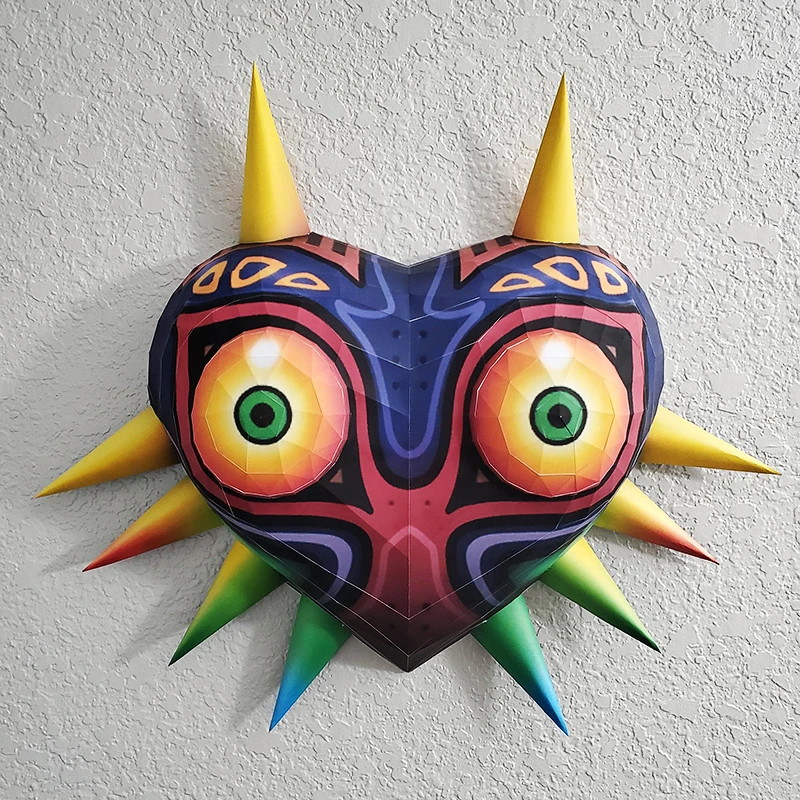 3D Paper Mold Non-Finished Legend Zelda Majora's Mask Model Folding Paper Work DIY Wall Hanging Home Decor Figurines Miniatures