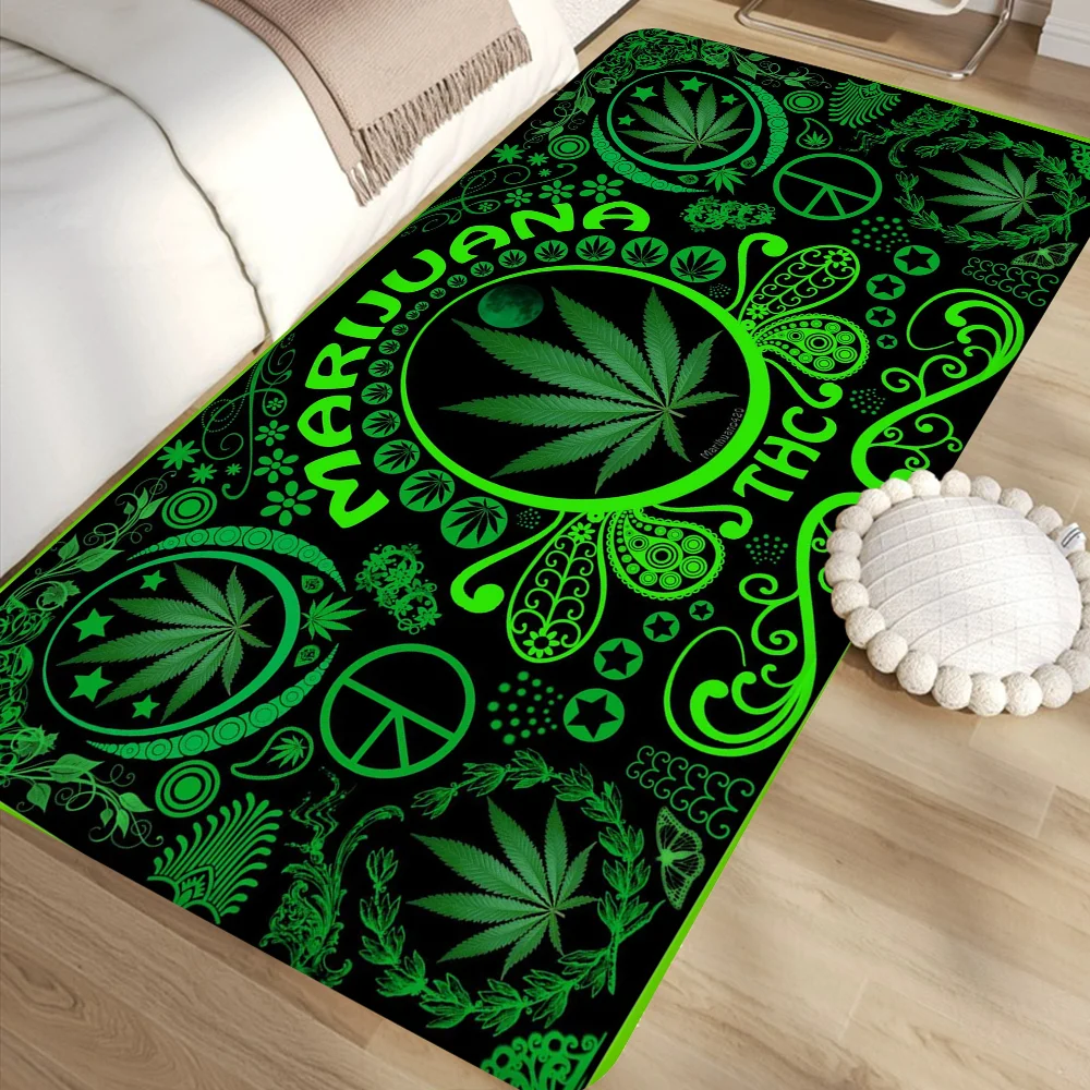 Funny Smoking Weed 420 Floor Mat Retro Multiple Choice Living Room Kitchen Rug Non-Slip Modern Home Decor