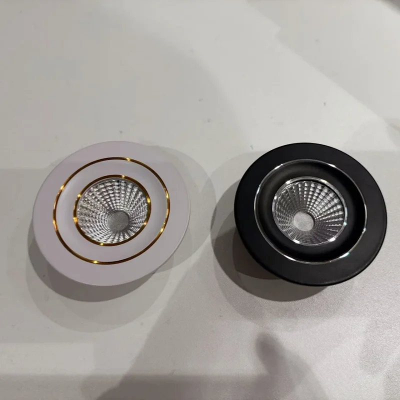 Mini cabinet COB spotlight ultra-thin 3CM height, 40-65mm perforated spotlight bedroom ceiling light wine cabinet light