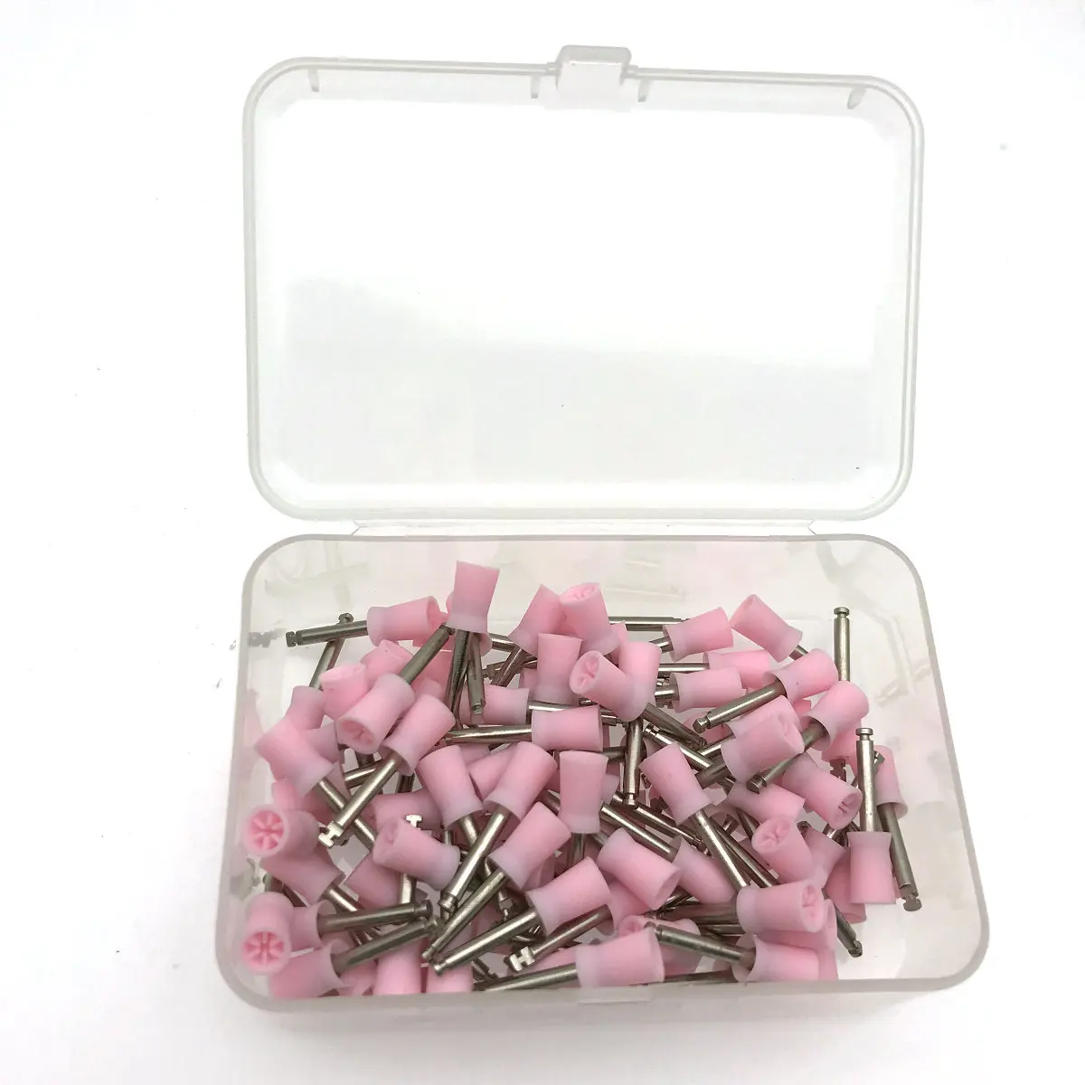 500Pcs Pink Dental Polishing Polish Prophy Cup Bowl Brush Latch Type