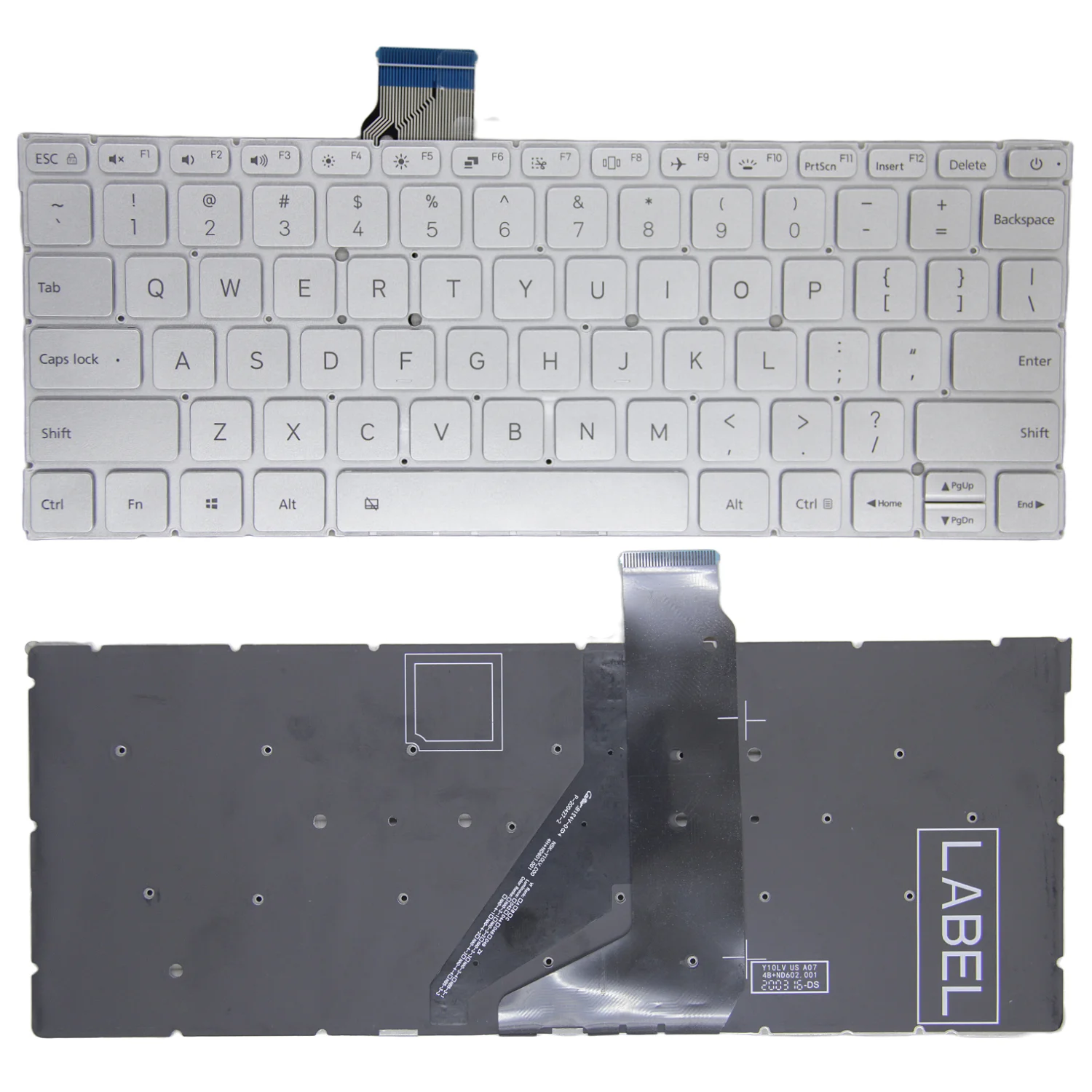 100% NEW US for XIAOMI MI Notebook Air 12.5 161201 TM1607 English Laptop Keyboard 9Z.ND6BV.001