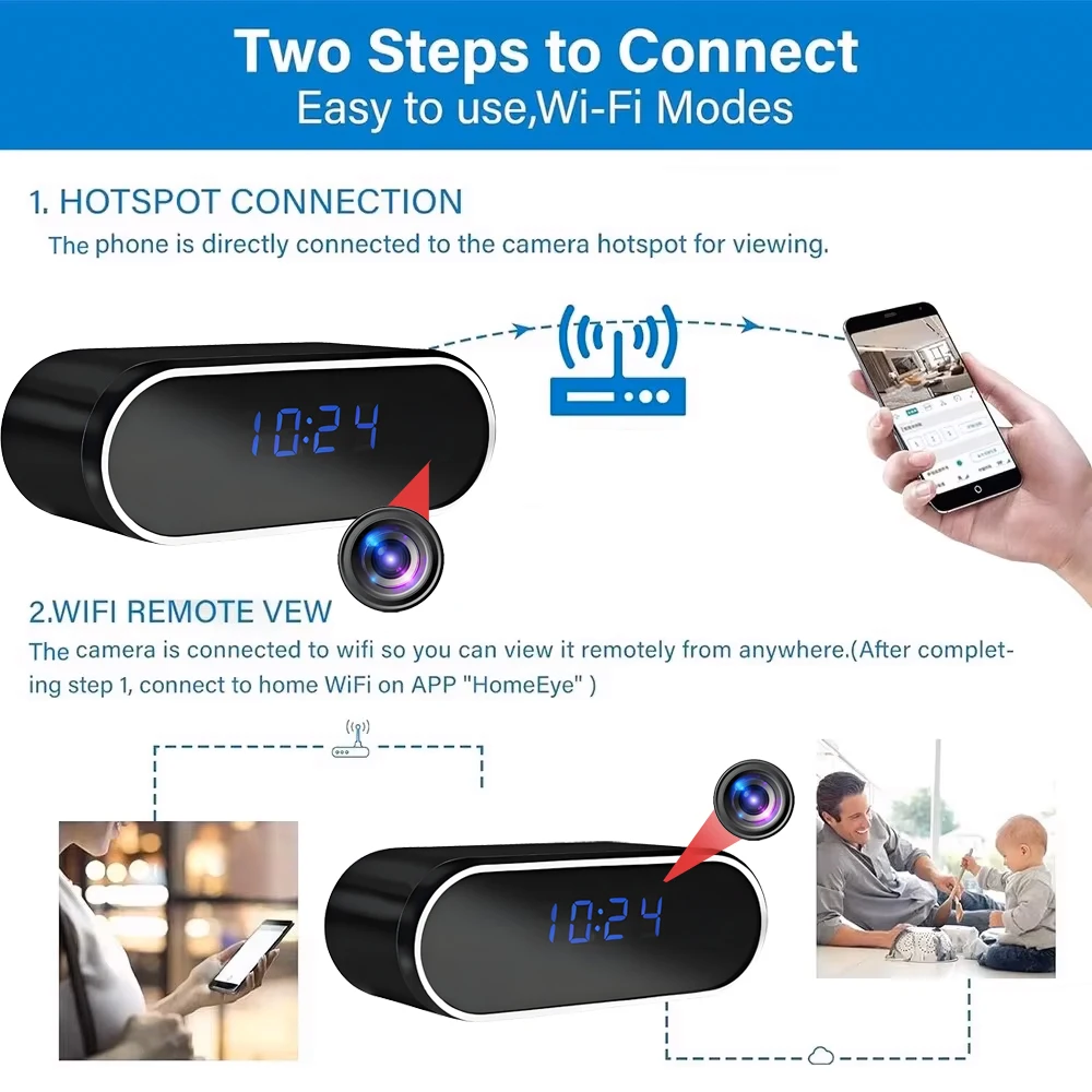 New 4K HD WiFi Wireless Mini Camera, Supporting Remote Viewing, Infrared Night Vision, Motion Detection, and Home Mini Cameras gallery 4
