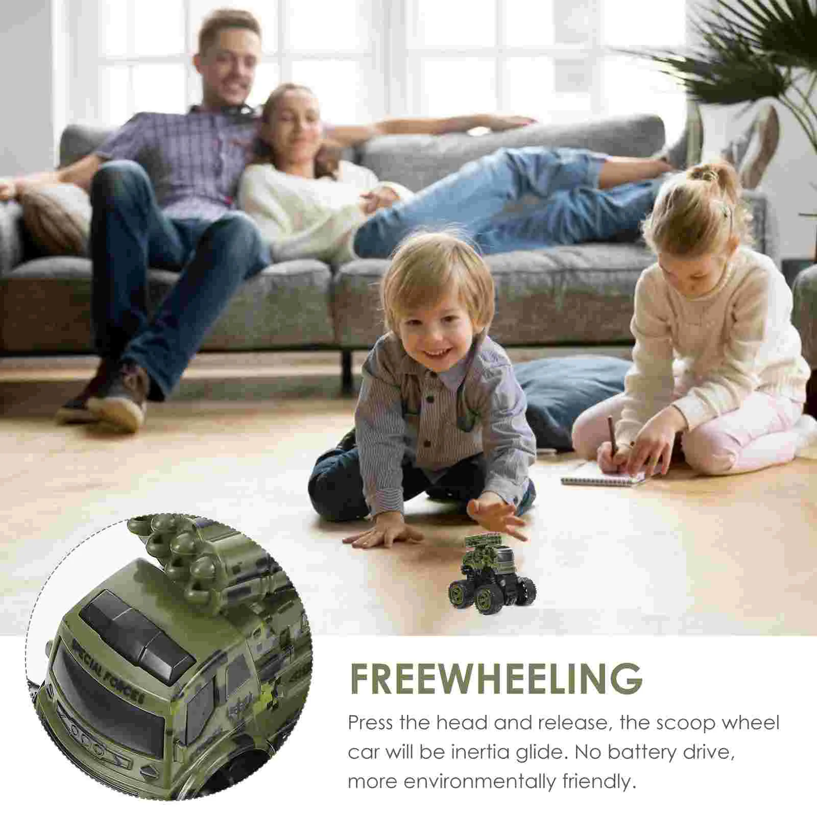 2 個バギーおもちゃミニカー子供用プラスチック慣性車両 4 輪慣性車