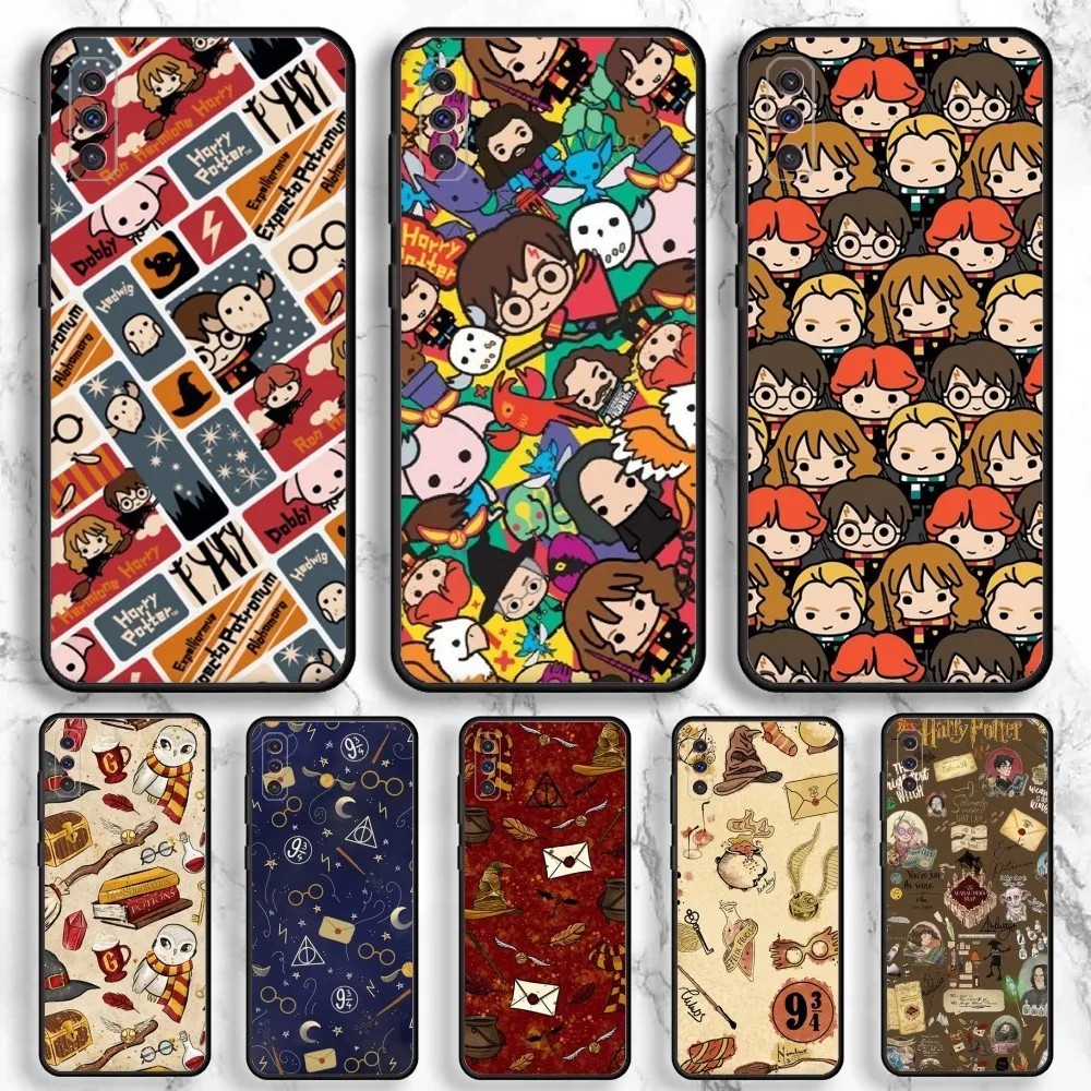 Cartoon Design P-Potters Phone Case For Samsung Galaxy A13,A21s,A22,A31,A32,A52,A53,A71,A80,A91 Soft Black Phone Cover