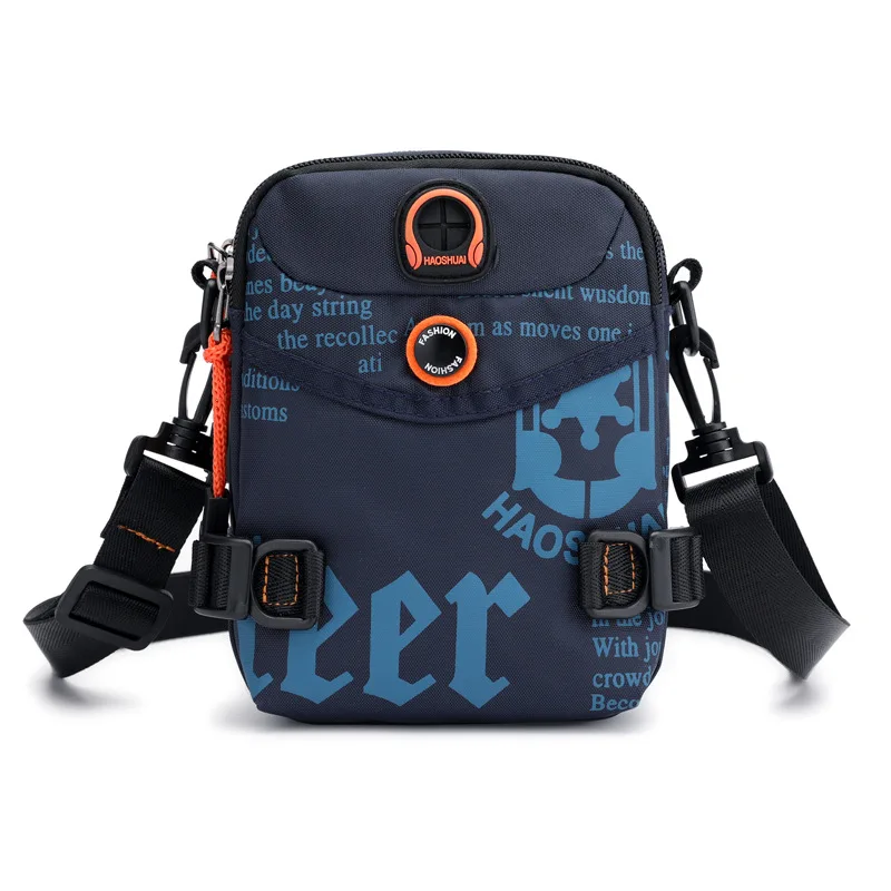 Men Mini Cross Body Messenger Shoulder Fanny Bag Multi-Purpose Fashion  Waterproof Nylon Male Small Waist Pack Bag