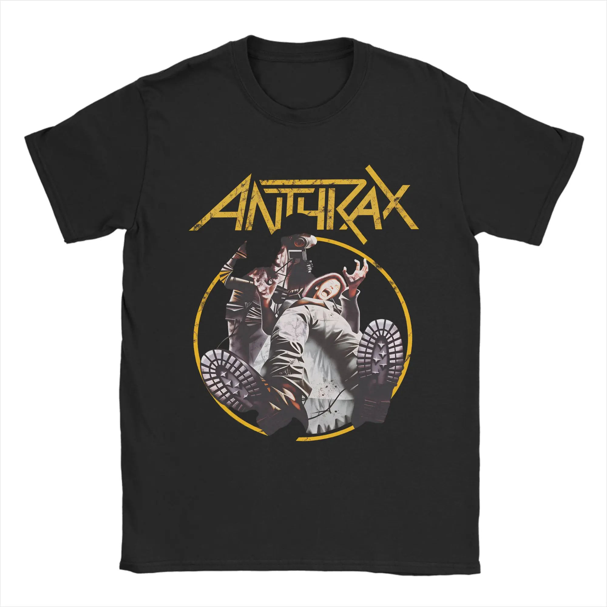 Top Anthrax Among The Kings Printing Casual Trendy T-shirt Cotton T-shirt Street Classic Band Fan Unisex T-shirt