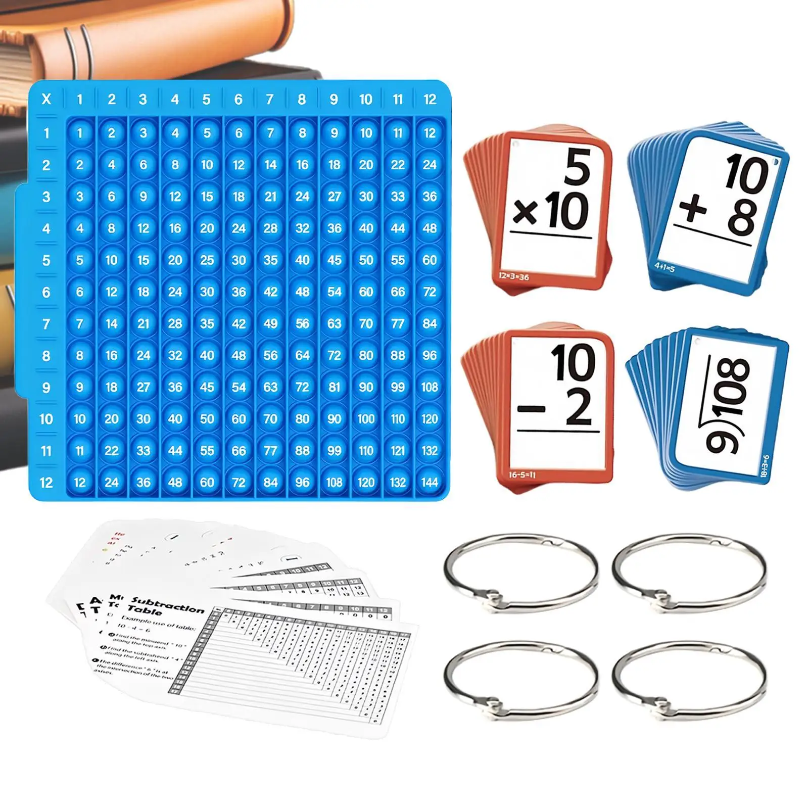 Math Flash Cards Addition/Subtraction/Multiplication/Division Math Operation Division Educational Toys With Board For Ages 1-6