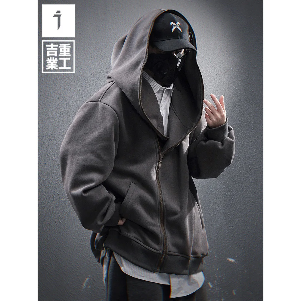 11 BYBB'S DARK 2025 Function Hoodie with Asymmetric Zipper Men Fashion Zip Up Sweatshirt  Hip Hop Streetwear Hoodies Oversized