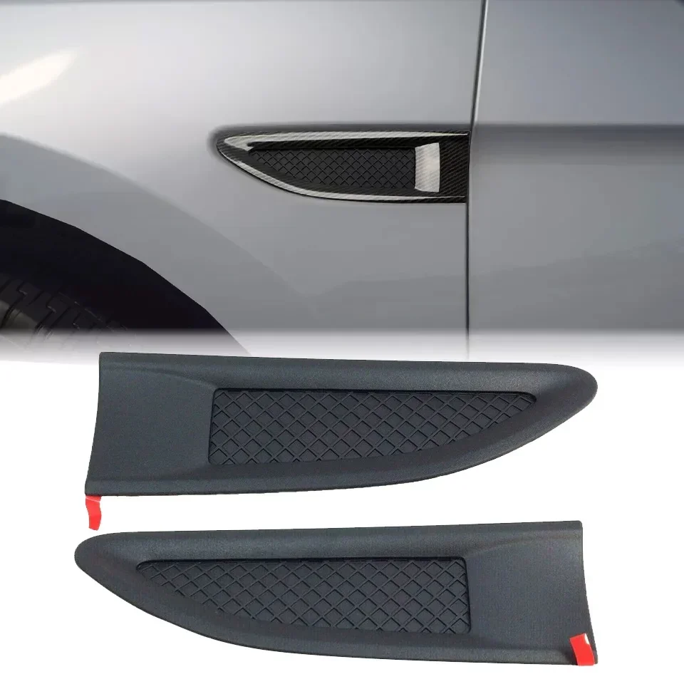 Car Front Side Air Vent Trim Cover For Ford Taurus 2013 2014 2015 2016-2019 Black Fender Intake Spoiler Kit Auto Exterior Parts