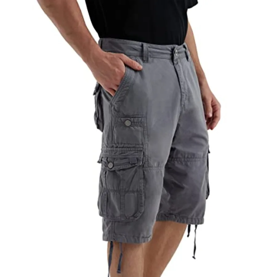 

Мужские шорты-карго с множеством карманов, длиной ниже колена, для повседневной носки и походов, летние шорты