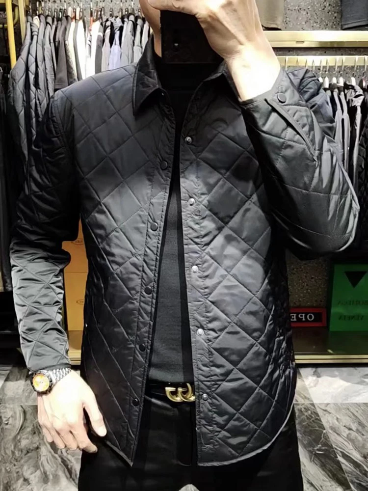 

Модный повседневный мужской хлопковый топ с воротником 660, осенний военный легкий универсальный топ Busin Casual Sle