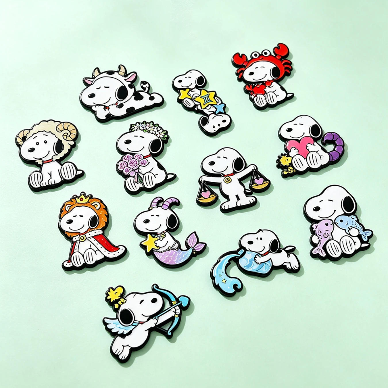 Snoopy Woodstock Cartoon Enamel Brooch Pins, Classic Dog Anime Lapel Badges DIY Backpack Clothes Decoration Gift for Fans