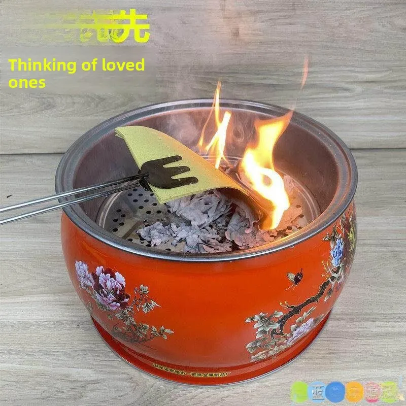 

Large Size Qingming Paper Sacrifice Bucket for Money Paper And Gold Paper Burning Home Decorative Aromatherapy Incense Holder