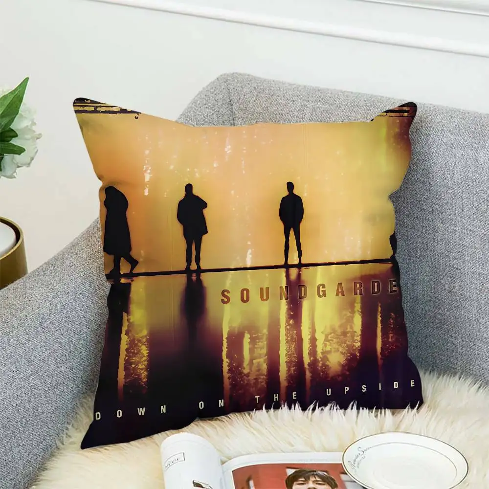 

S-Soundgarden Pillow Case Album Case Sofa Decorative Home Double-sided Printing Short Plush Cute Cushion Cover