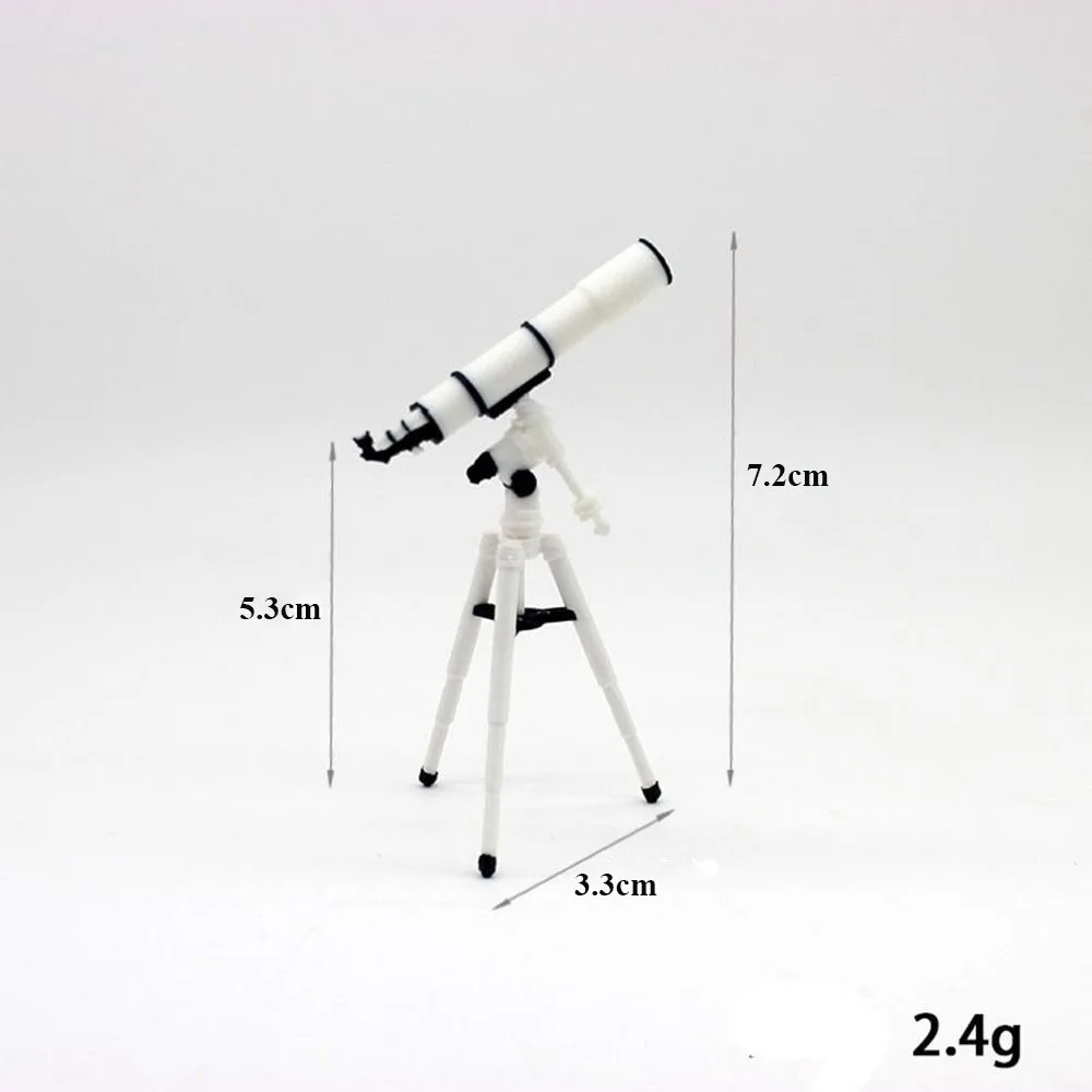 High Quality 1:12 Astronomical Telescope Model White PLA Miniature Telescope Mini Version Telescope Dollhouse Miniature