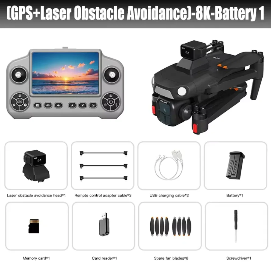 Lenovo A1R 3S GPS Drone 8K Professionele HD Camera 360 °   Laser Obstakelvermijdende Borstelloze Motor 5G WIFI FPV Quadcopter Speelgoed