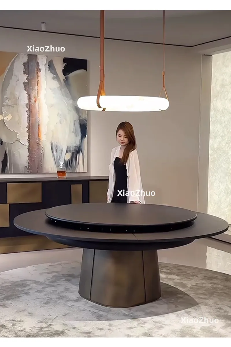 Dining table can be expanded and retracted, rotating folding table, variable round table, enlarged and deformed