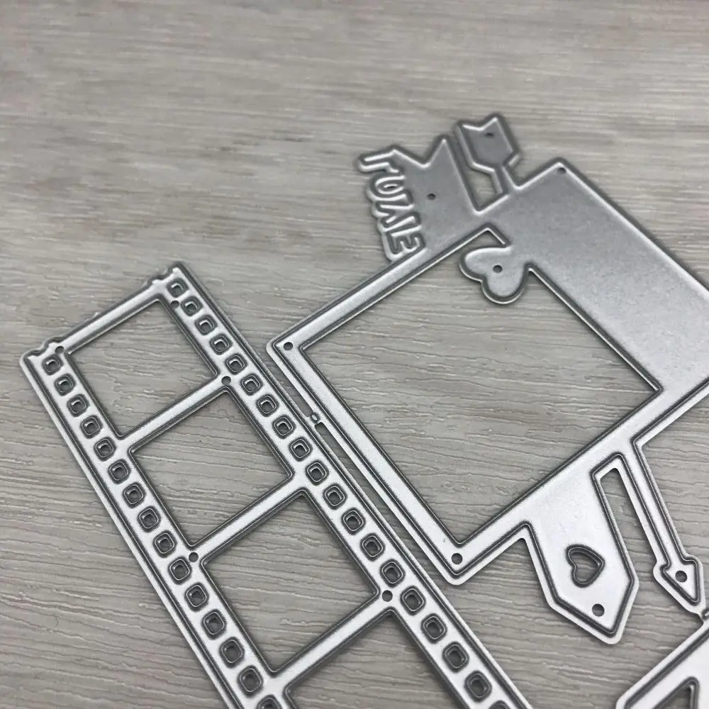 1 قطعة قوالب القطع المعدنية قطع يموت قالب بطاقة الصورة الديكور قصاصات ورقية الحرفية شفرة لكمة الإستنسل يموت #4
