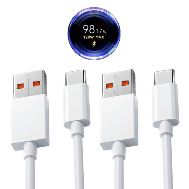 6A 120W USB Fast Charge Cable For Xiaomi 11 12 13 14 15 17 Pro Max POCO X7 X6 Redmi K70 K80 Note 11T 12T USB-C Quick Line Cord