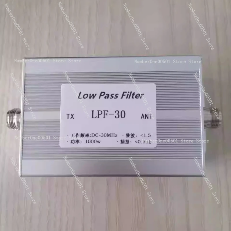 Short Wave Low Pass Filter LPF30 DC 30MHz Frequency Range N Female Interface 1000 Watt High Power Capacity